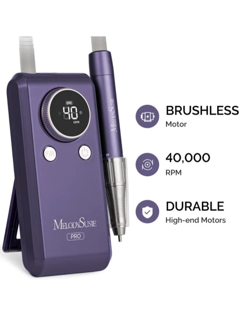 MelodySusie Pro Clip-On Rechargeable Nail Drill -MB420G